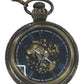 Mens & Ladies Mechanical Hand Winding Half Hunter Steampunk Bronze Pocket Watch