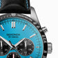 Sekonda Mens Velocity Chronograph Stainless Steel Case & Black Leather Strap with Blue Dial 30019