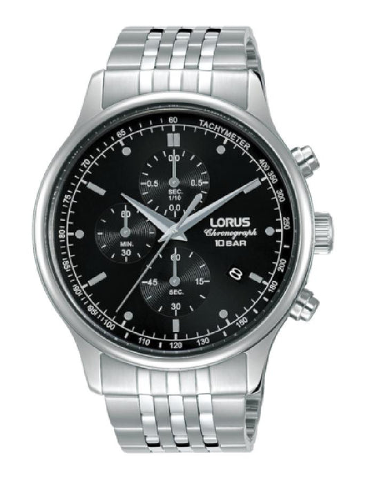 Lorus Mens Sports Chronograph Dated Grey Dial Stainless Steel Bracelet Watch RM311GX9 BRAND NEW BUT NEEDS BATTERY