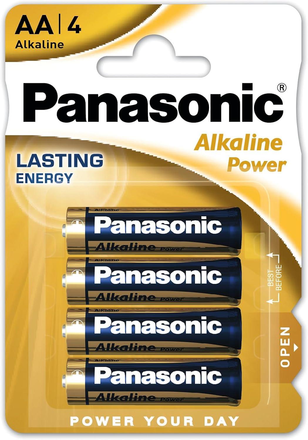 Panasonic AA Alkaline Battery Pack of 4 -  Box of 12