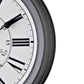Hometime Grey Wall Clock With Sound Controlled LED Light Roman Dial 35.5cm