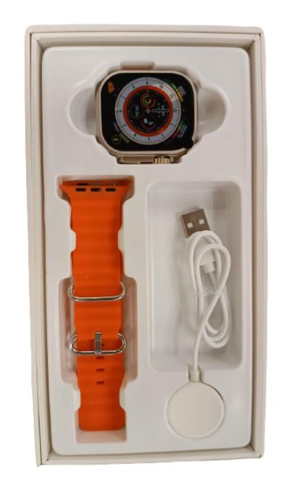 ULTRA MAX-9 Mens / Ladies Sports Digital Smart watch Orange Rubber strap