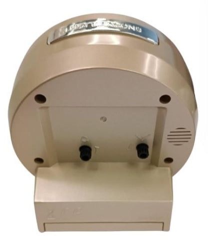 Acctim Micah Round Mid Sized Bedside Quartz Alarm Clock in Gold Plated - 16478