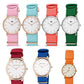 Tom Carter Basic Coral 45mm Nylon Strap Watch Available Multiple Colour - CLEARANCE NEEDS RE-BATTERY