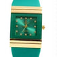 Clasico Ladies Water Resistant Bling Square Dial Rubber Strap Watch Available Multiple Colour