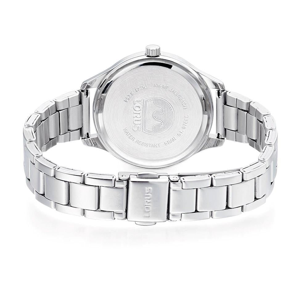 Lorus Ladies Bling Fashion Blue Mother of Pearl Stainless Steel Bracelet Watch