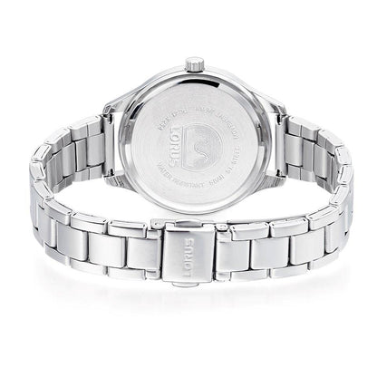 Lorus Ladies Bling Fashion Blue Mother of Pearl Stainless Steel Bracelet Watch