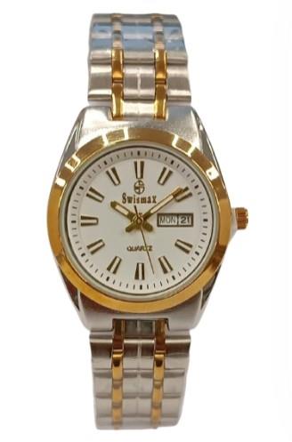 Swismax Ladies Day Date Water Resistant Dial Metal Strap Watch Available Multiple Colour & Models