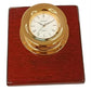 Miniature Clock Gold Plated Nautical Compass Paper Weight IMP79 - CLEARANCE NEEDS RE-BATTERY