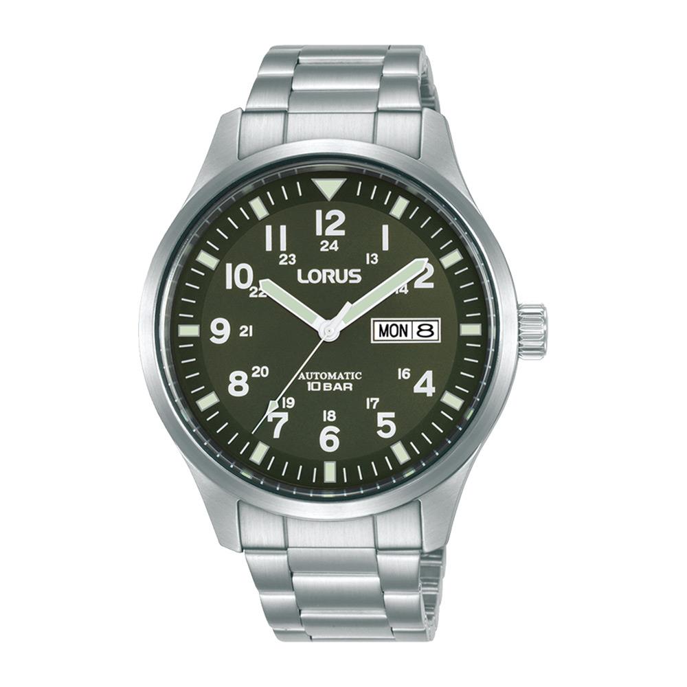 Lorus Men Automatic with Khaki Dial and Bracelet Strap Watch RL407BX9