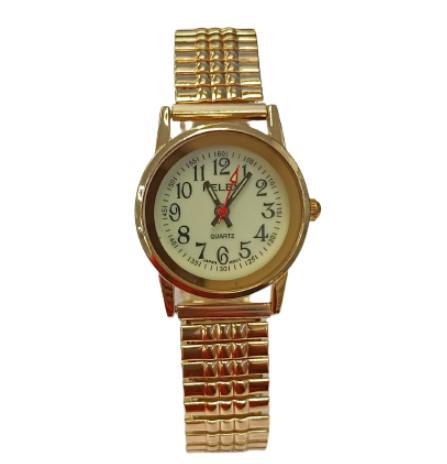 PELEX Ladies Basic Expander Bracelet Quartz Watch PLX-023-GOLD-LUM