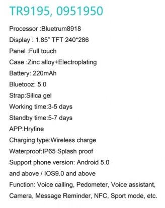 M.TK Blue tooth voice calling, Touch Screen with IP65 Splash waterproof Smart Watch Available Multiple Color