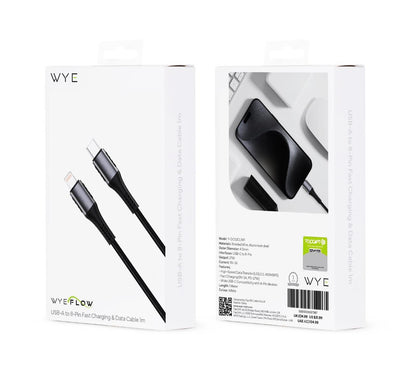 WYEFLOW USB-C to 8-Pin 27W Fast Charging & Data Cable 1m