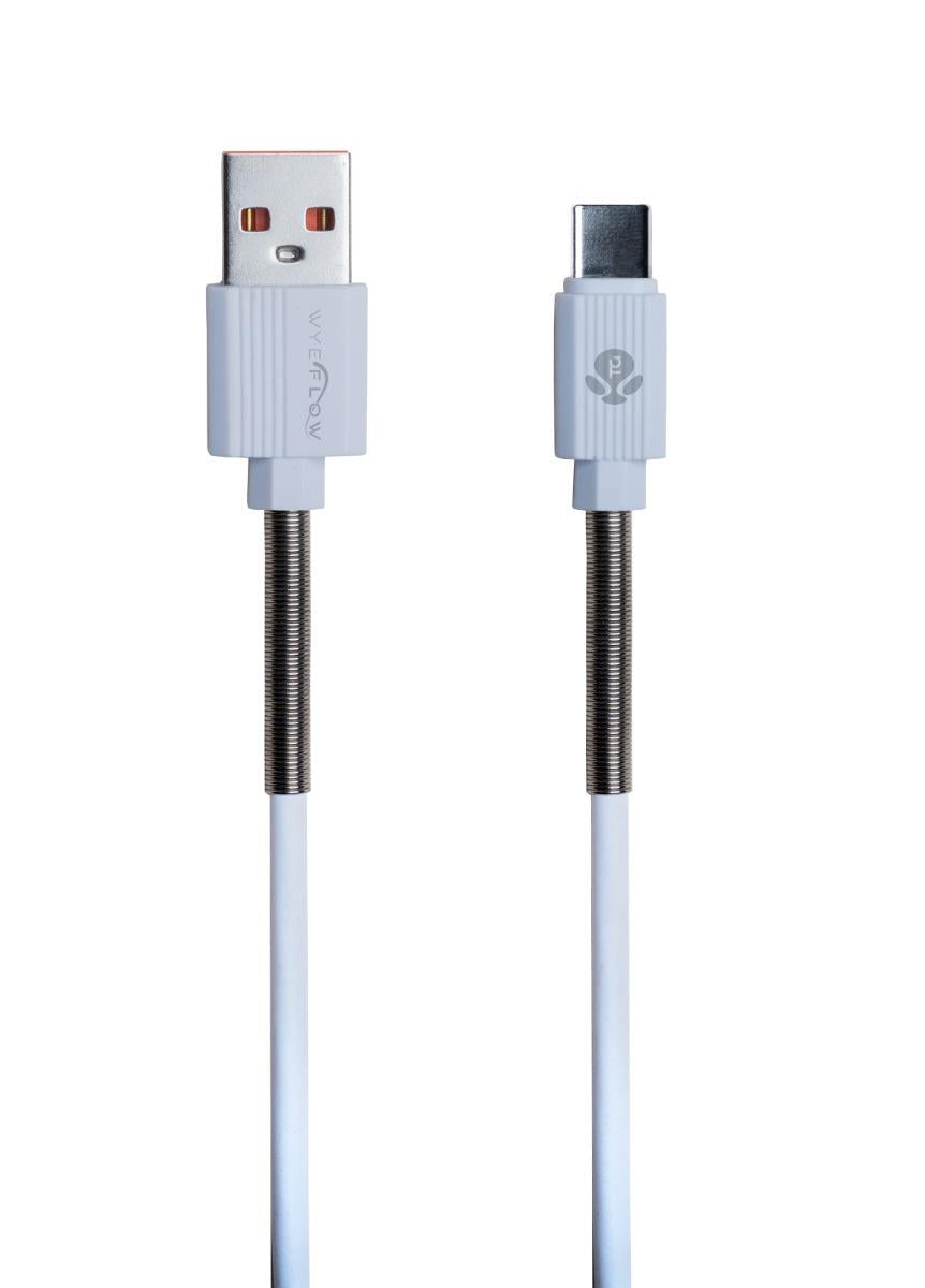 WYEFLOW SpringShield 10W USB-A to USB-C Data Cable 1m