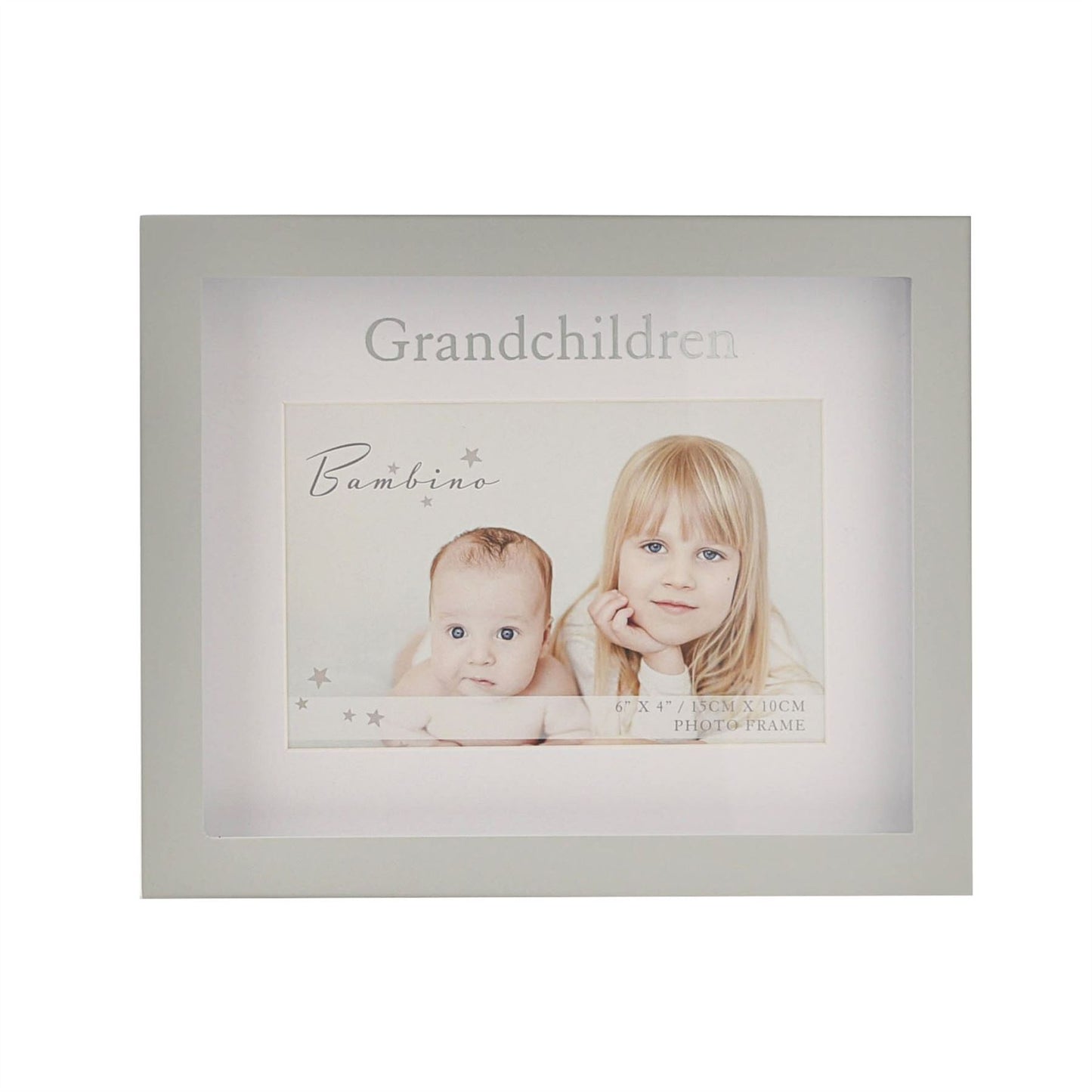 Bambino Grandchildren Frame 6" x 4" in Lidded Gift Box