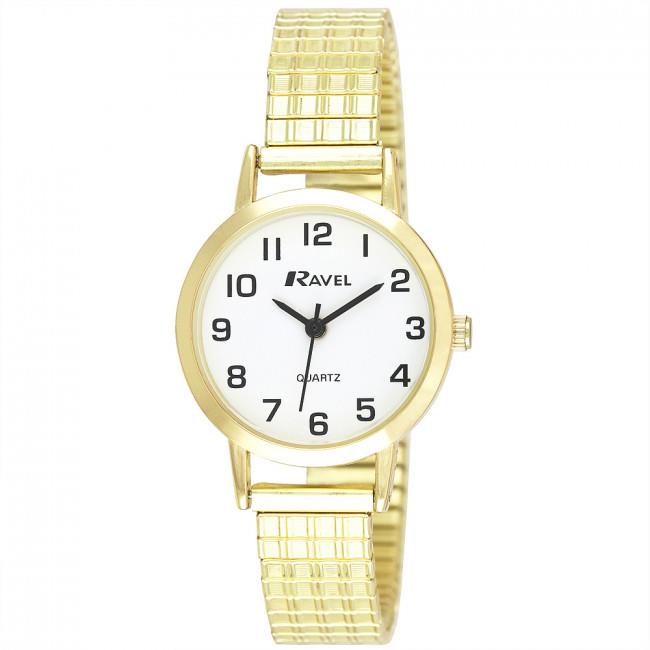 Ravel Ladies Classic Easy Read Expander Bracelet Watch R0201L Available Multiple Colour