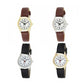 Ravel Ladies Gilt Day/Date Faux Leather Strap Watch R0706L