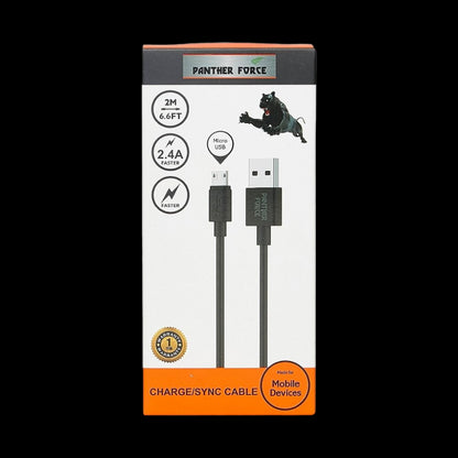 Panther Force 2M Cable for Micro USB - Seamless Charging & Data Transfer
