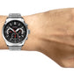 Sekonda Mens Dated Chronograph Black Dial silver stainless steel Bracelet Watch 1402