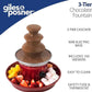 Giles & Posner EK3428G Chocolate Fountain with Fruit Tray and 100 Bamboo Skewers - Red