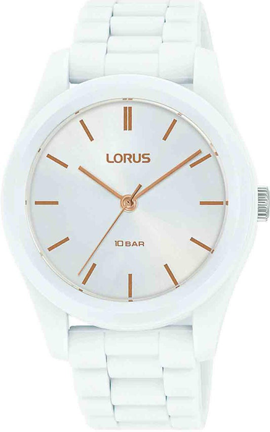 Lorus Ladies Analogue Quartz White Dial with Rubber Silicone Strap Watch -  RG255RX5  BRAND NEW BUT NEEDS BATTERY
