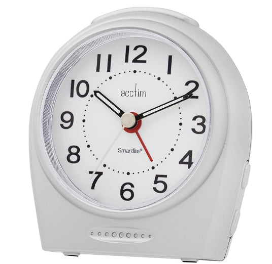 Acctim Astoria Alarm Clock Sweep movement Silver 14937