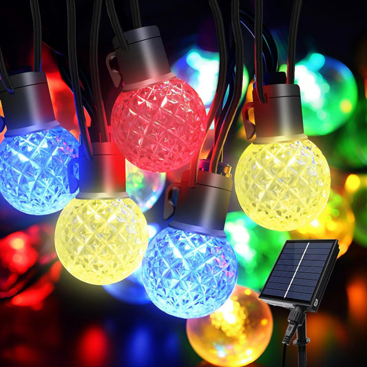 ExtraStar Solar Smart RGBIC String Light with 25 Ball Bulbs 9M cable with
Remote Control
