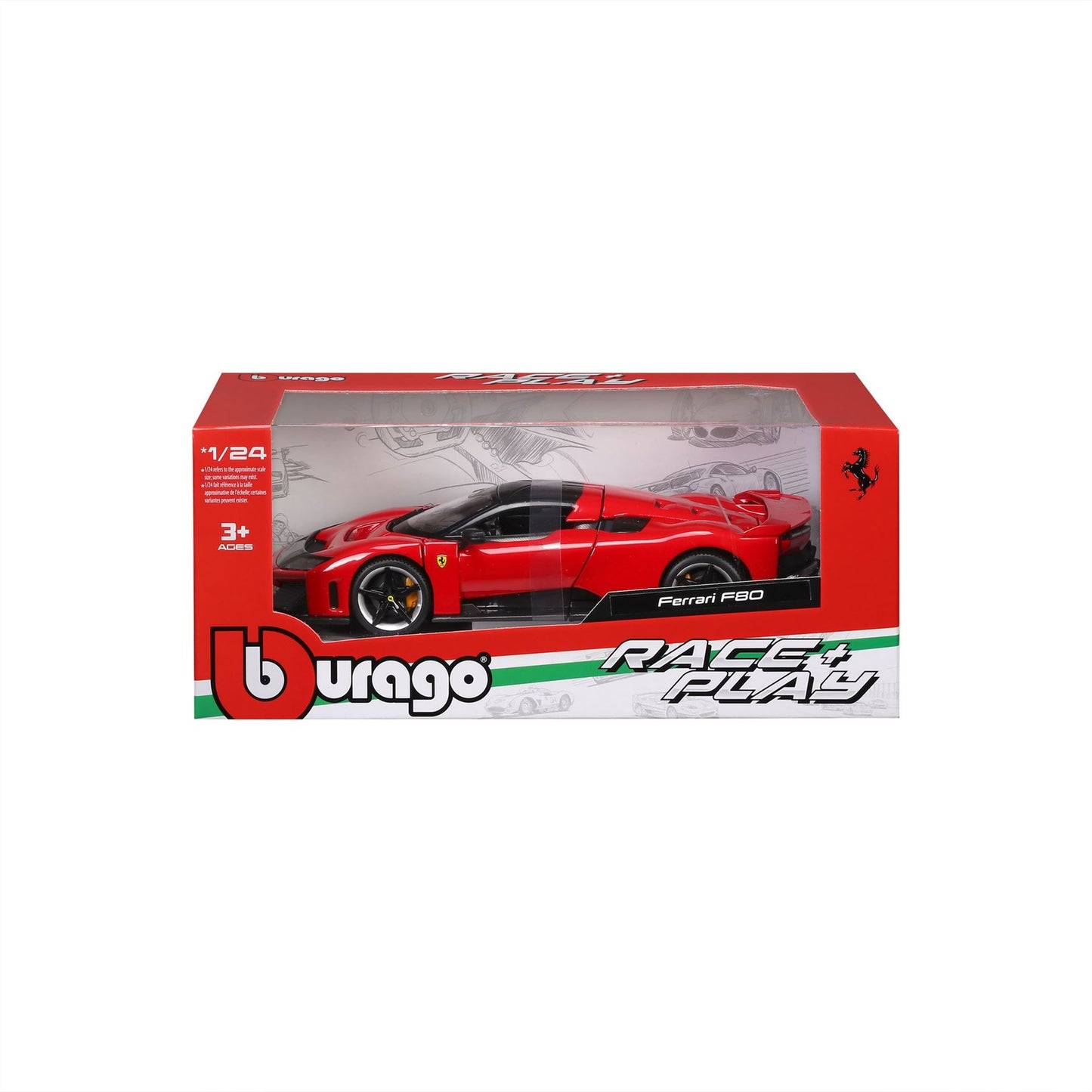 1:24 Ferrari Race & Play F80  - Diecast Model car Collectables