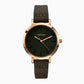 Sekonda Ladies Minimal Rose Gold Case & PU Strap with Green Dial 40300