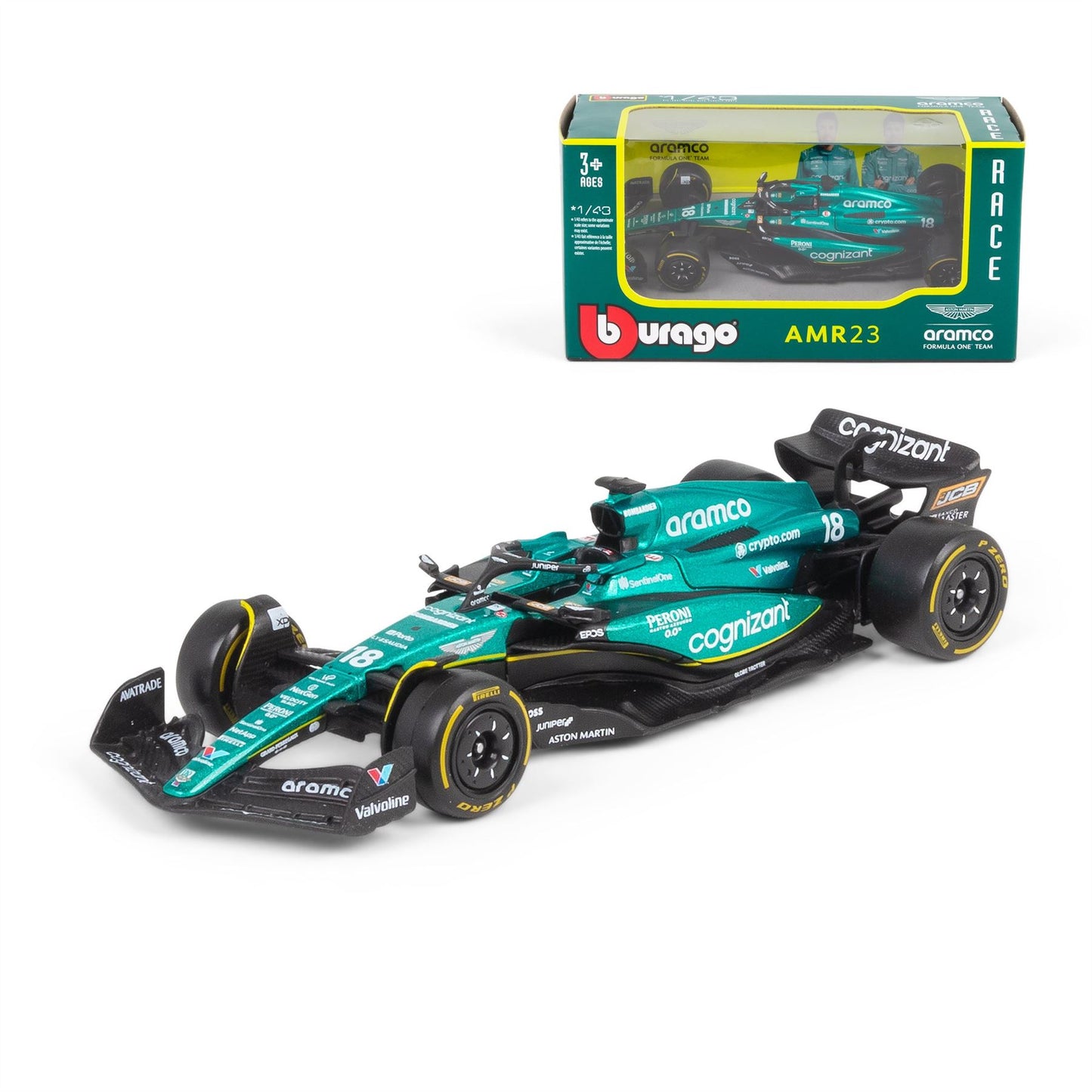 1:43 F1 Aston Martin 2023 Amr23 Stroll In Dispenser - Diecast Model car Collectables