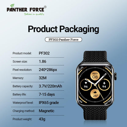Pantherforce 1.86" AMOLED Display Smartwatch