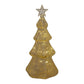 Gold Crackle Effect Glass Christmas Tree LED Light