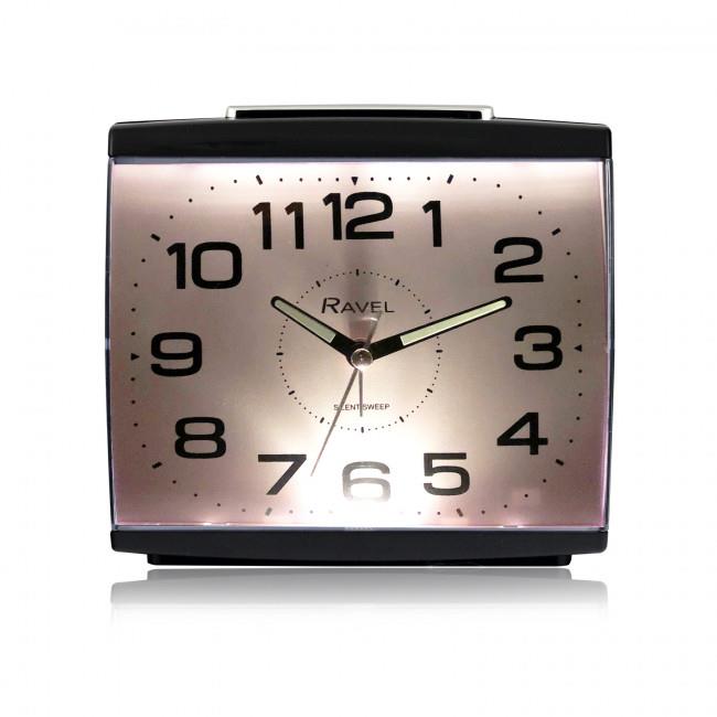 Ravel Large Square Retro Bedside / Mantle Quartz Alarm Clock RC037 Available Multiple Colour