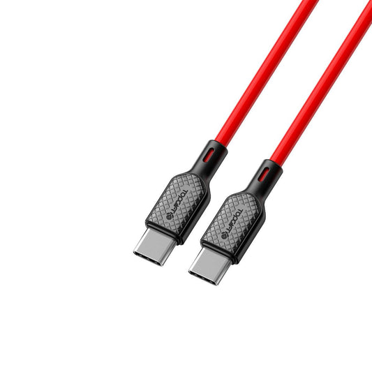 WYEFLOW USB-C To USB-C Silicone Data Cable Red