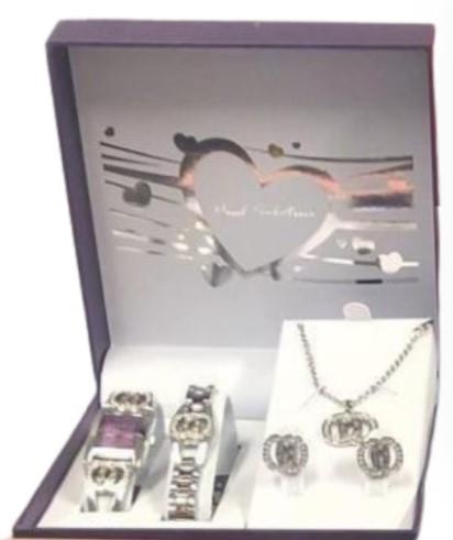 Paul Salatini Ladies Bling Barcelet Watch Gift Sets 27104 Available Multiple Colour