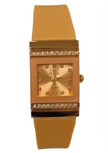 Clasico Ladies Bling Water Resistant Square Dial Rubber Strap Watch Available Multiple colour