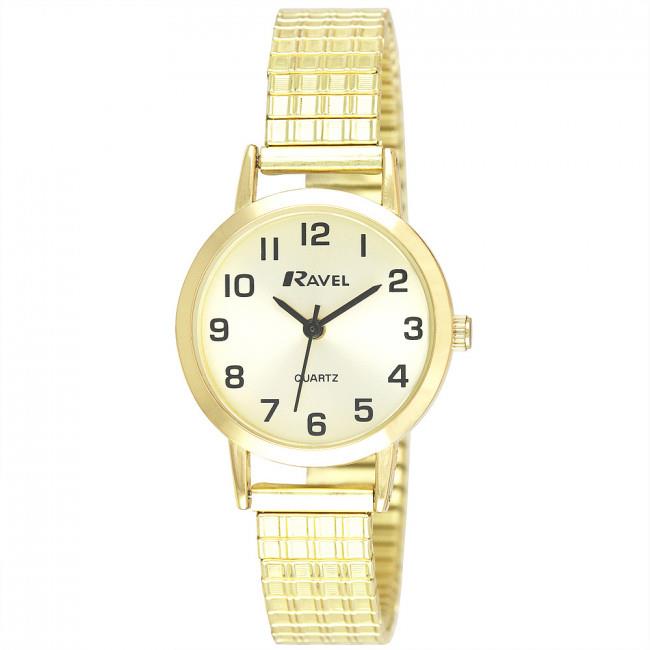 Ravel Ladies Classic Easy Read Expander Bracelet Watch R0201L Available Multiple Colour