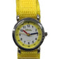 Olivia Children's Girls Analogue Quartz Time Teacher Watch with Yellow Velcro Strap TOC153  - CLEARANCE NEEDS RE-BATTERY