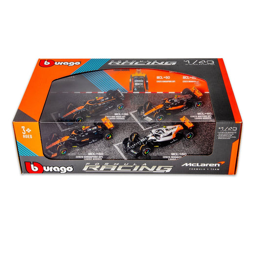 1:43 F1 Mclaren F1 Lando Norris Highlights 4Pk Set - Diecast Model car Collectables