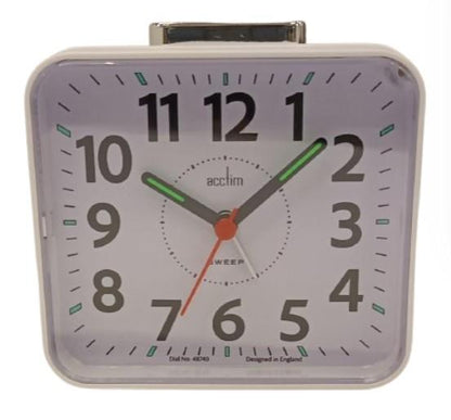 Acctim Parker Alarm Clock in White - 16462
