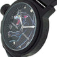 CHRISTIAN AUDIGIER Mens Black/Blue Panther Dial with Black Leather Strap Watch - CLEARANCE NEEDS RE-BATTERY