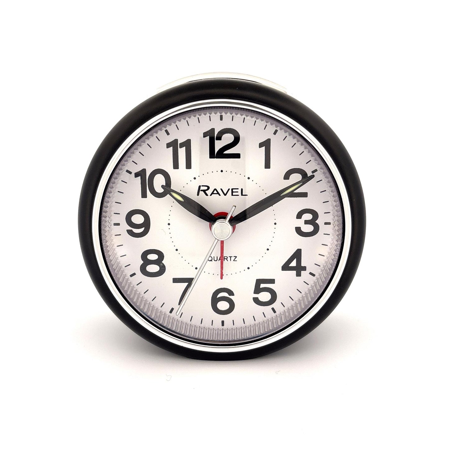 Ravel Bedside Quartz Mid Sized Bold Black Numbers Alarm Clock RC052