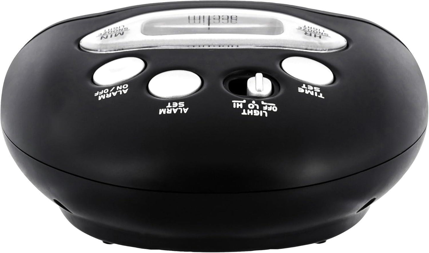 Acctim  Eclipse Dual Power Solar Alarm Clock, Black