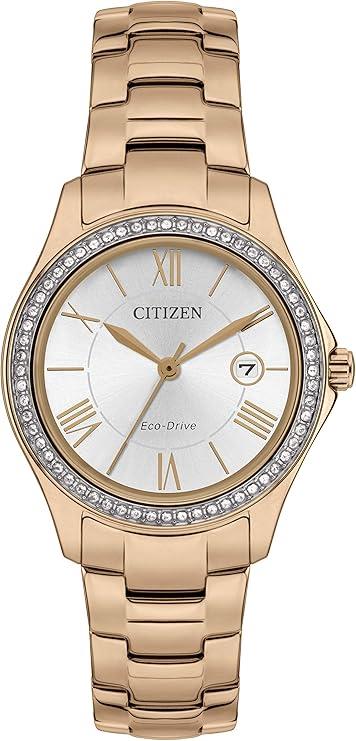 Citizen Ladies's Eco-Drive Analogue with Stainless Steel Strap Watch FE1143-88A