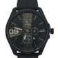 Heryi Rubber Gents Fashion Quartz Date Black Multi Dial Black Rubber Magnetic Strap Watch
