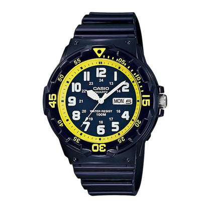 Casio Mens Day Date Rubber Strap Watch - MRW-200HC Available Multiple Colour