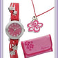 Kahuna Children Girls Wallet, Necklace Gift Set 10 Watches  - CLEARANCE NEEDS RE-BATTERY