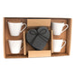 Set of 4 Espresso Cup and Coaster Set