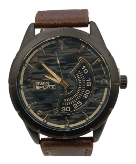 Bwin Sport Mens Fashion Big Dial Leather Strap Watch Available Multiple Colour