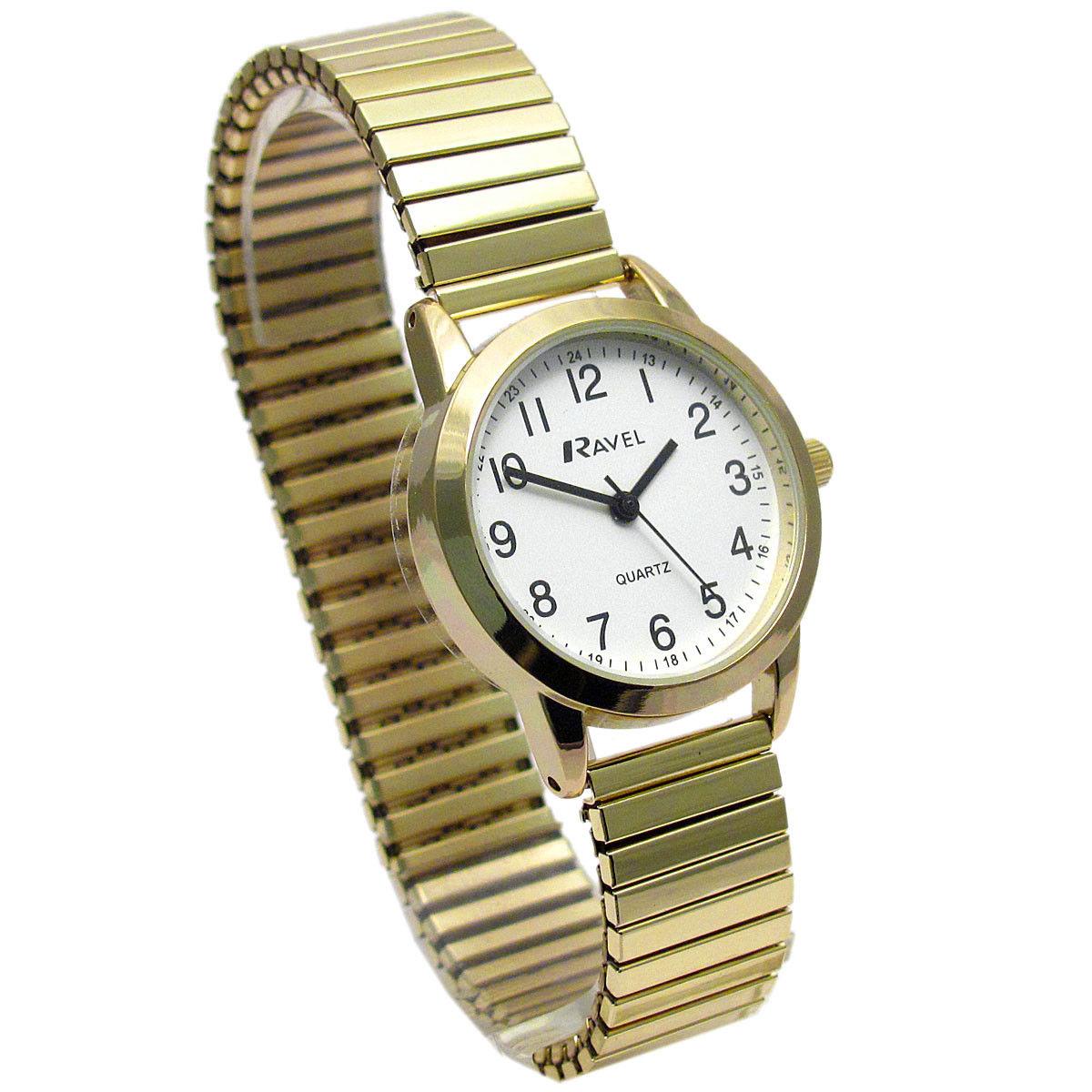 Ravel Ladies Bold Number Dial Expander Bracelet Watch R0232L